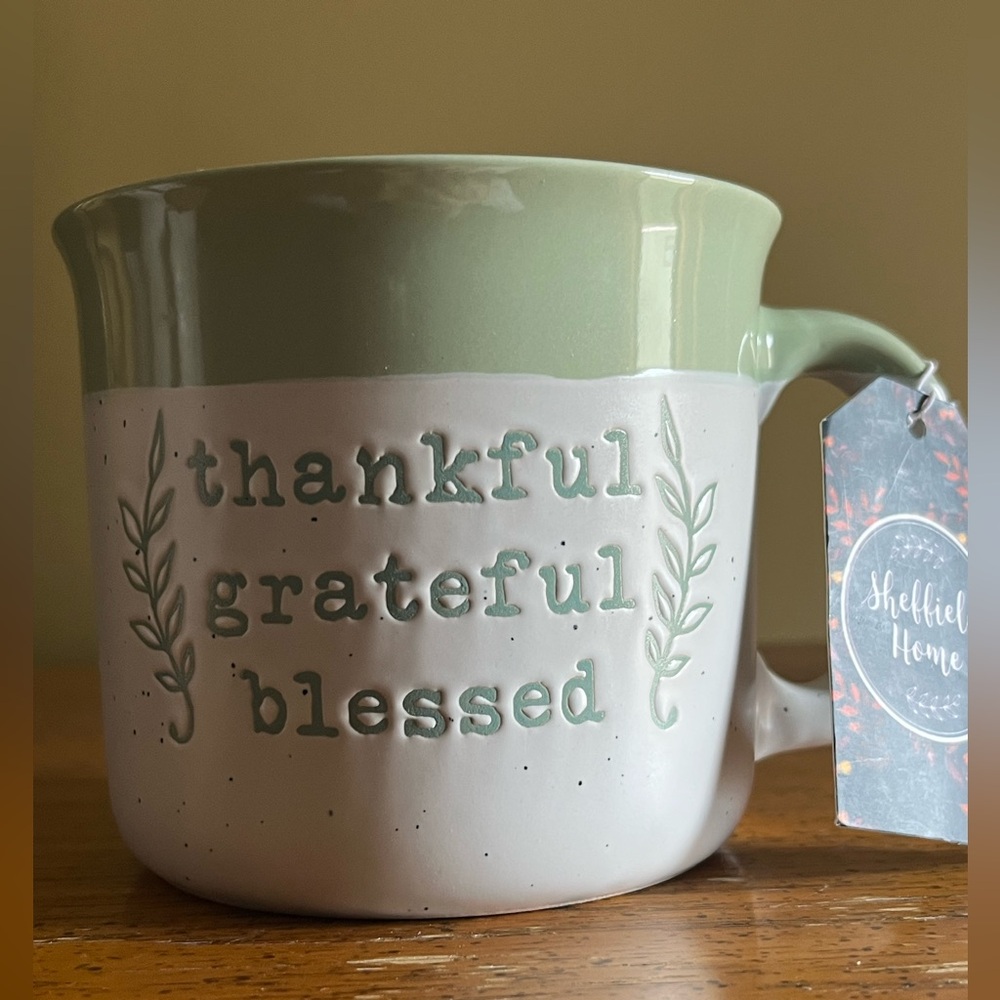Mug  SALE Sheffield Home Sage and White Inspirational BNWT